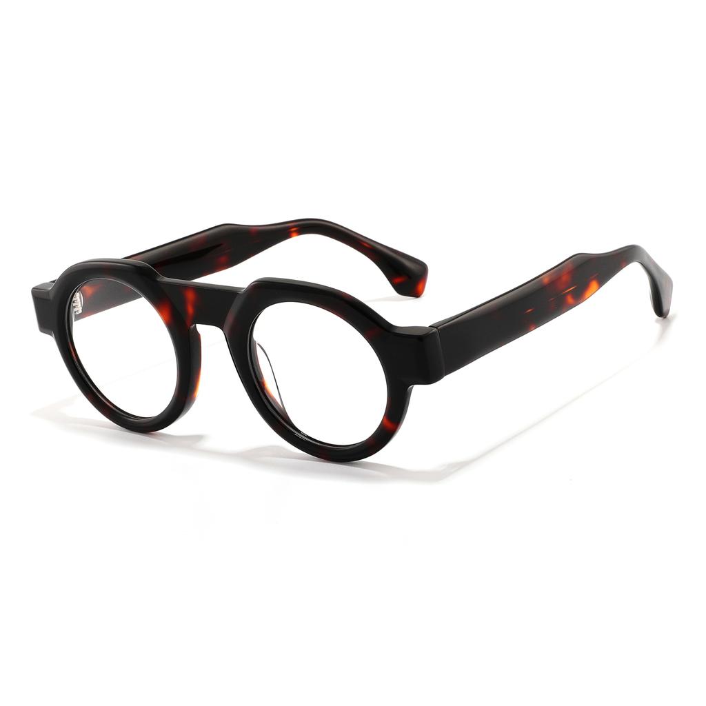 Fashion Retro Round Acetate Glasses Frames Men Women 2025 New In Optical Frames Round Polarized Sunglasses Men Outdoor Eyewear