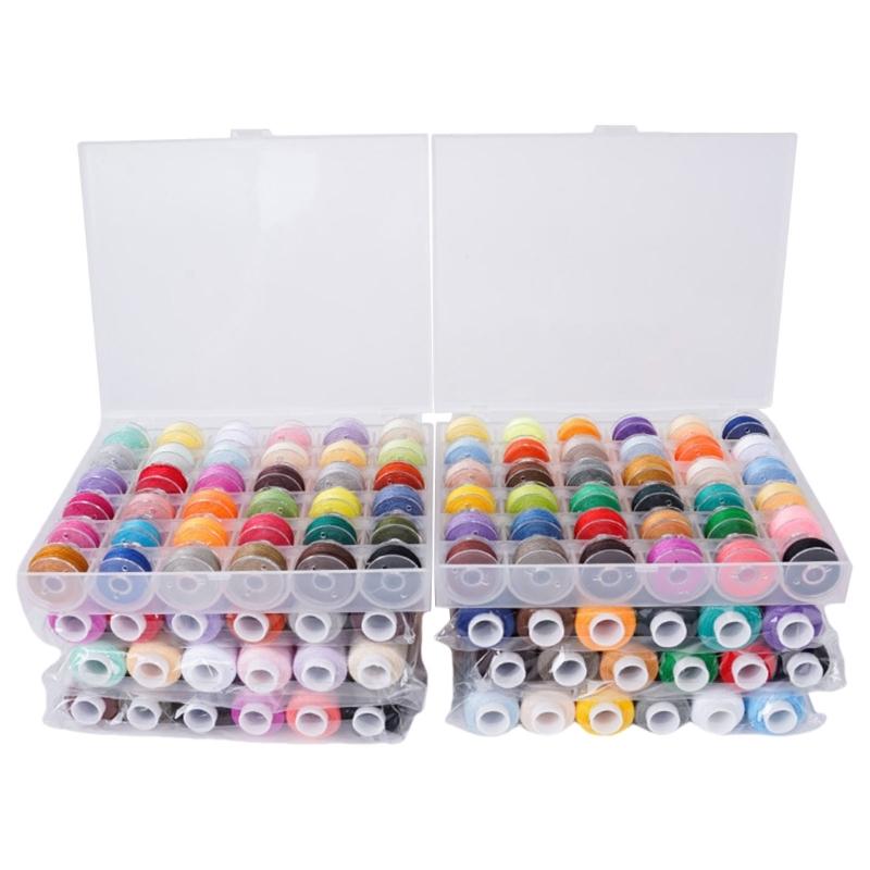 

72 Color Polyester Thread Sewing Machine Bobbin Thread with Case for Sewing Machine Hand Stitching Needlework Project 1