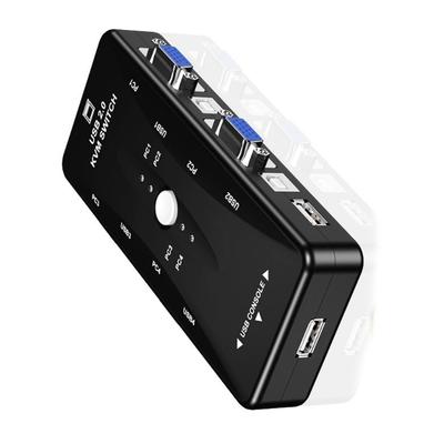 2Port/4Port USB2.0 KVM Switcher Support 1080P Video Output for Efficient Multiple PC Management 1920x1080 Resolution