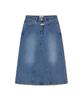 Malittepeulangsowajeobeo W A-Line Denim Midi Skirt Light Blue