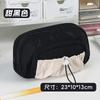 Cream pencil case Large capacity high value stationery box Middle school student simple pencil case ins style stationery storage bag
