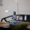 Buddha Incense Holder Figurine Zen Stand Craft Ornament for Shelf Tabletop Living