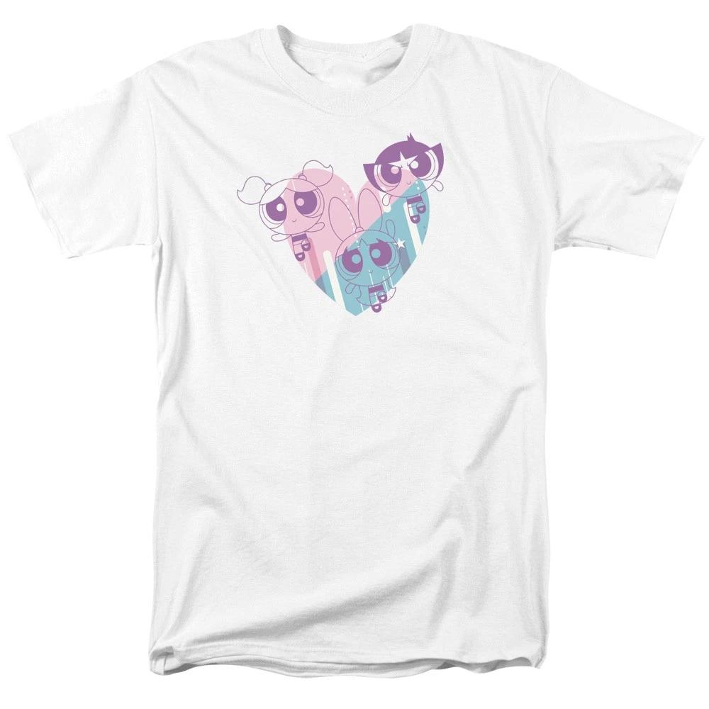 Powerpuff Girls - Powerpuff Heart - Unisex Short Sleeve Children s T-shirt - White 150