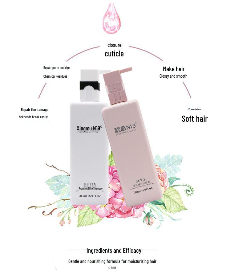 Xing Mu N19 Set: Anti-Schuppen-Shampoo, Glättendes Duschgel & Langanhaltender Duft-Conditioner.