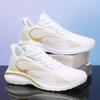 2025 new flying woven shoes breathing foot chip magnetic shock massage sports men's function breathable fitness running shoes women