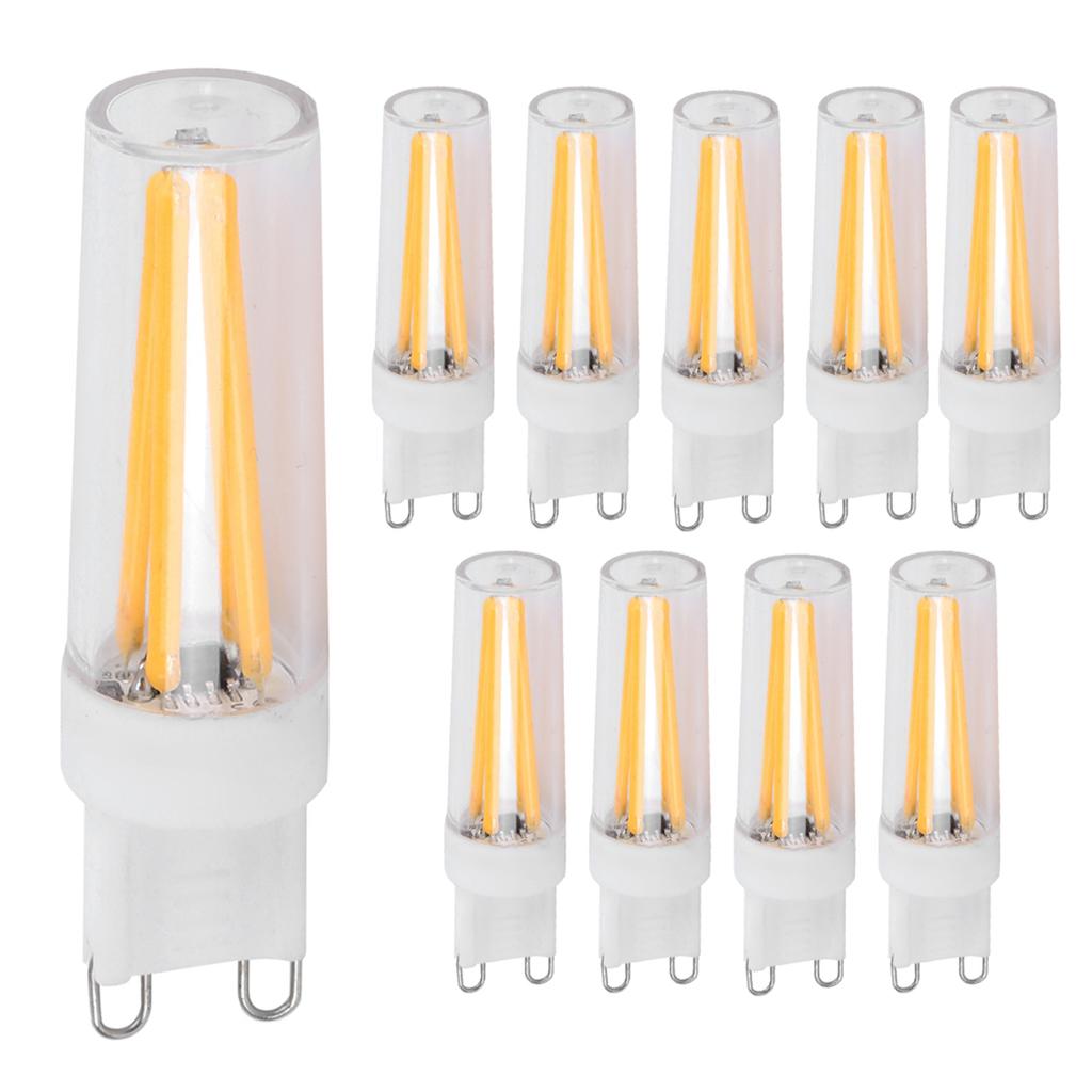 10pcs G9 3W Light Bulbs for Household Wall Light Ceiling Lamp AC 110V (Warm White)