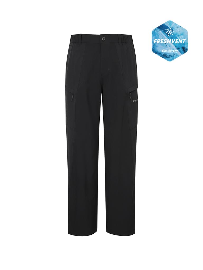 DISCOVERY EXPEDITION Freshvent Men'S Ripstop Parachute Cargo Pants (Black)