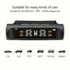 Sistem de monitorizare a presiunii anvelopelor auto cu energie solară TPMS Sistem de monitorizare a presiunii în anvelope auto Sisteme de alarmă de securitate automată Kit senzor presiune anvelope 6 moduri