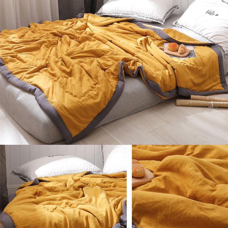 Summer Cool Air Conditioning Quilt Soft Comfortable Bed Blanket Summer Cooler Quilt Kids Adult Single Double Thin Quilt