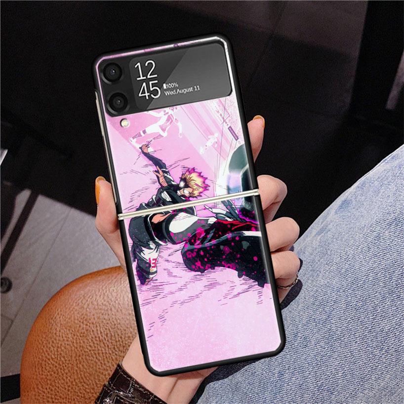 Blue Lock Football Anime Phone Case For Samsung Z Flip 7 6 5 4 3 Galaxy ZFlip7 ZFlip6 ZFlip5 ZFlip4 ZFlip3 5G Print Cover