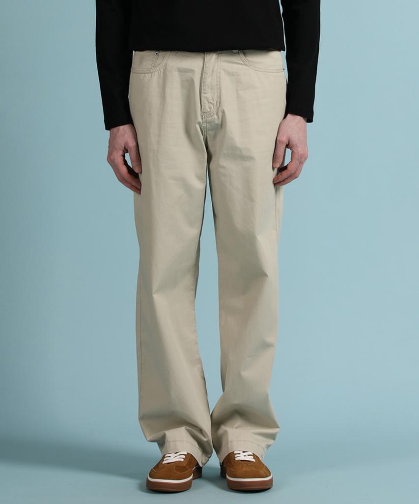 PANICALE Light Beige Wide Stitch Denim Pants (Type A)