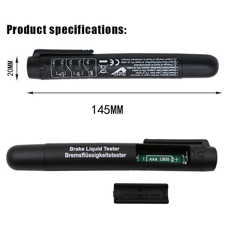 Automotive Brake Fluid Brake Oil Testing Pen Vehicle Brake Fluid Tester Oil Quality Test Display Pen Automotive Testing Tools