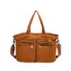 2026 Women's Large Capacity Corduroy Tote: Korean Style Multi-Pocket Handbag & Versatile Crossbody Bag