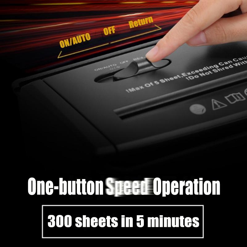 10L 5 Sheet Cross-Cut Paper/Credit Card/Staples Shredder / Basket Home Office 220V