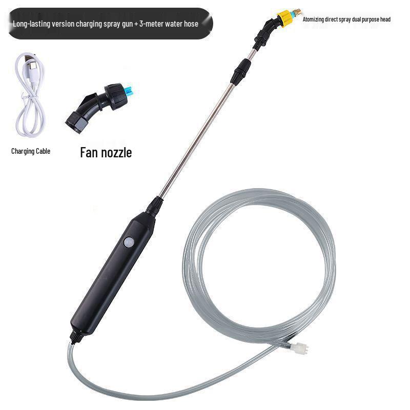 Rechargeable Electric Sprayer with 3m Water Pipe for Watering, Disinfection, and Pesticide Use in Home Gardens