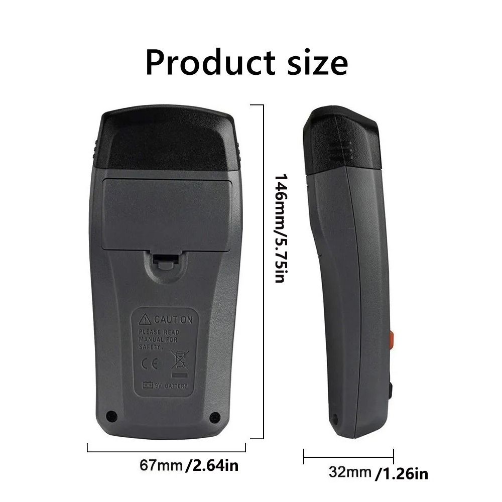 LCD Display Wall Moisture Detector Hygrometer Wood Humidity Tester Cardboard Box