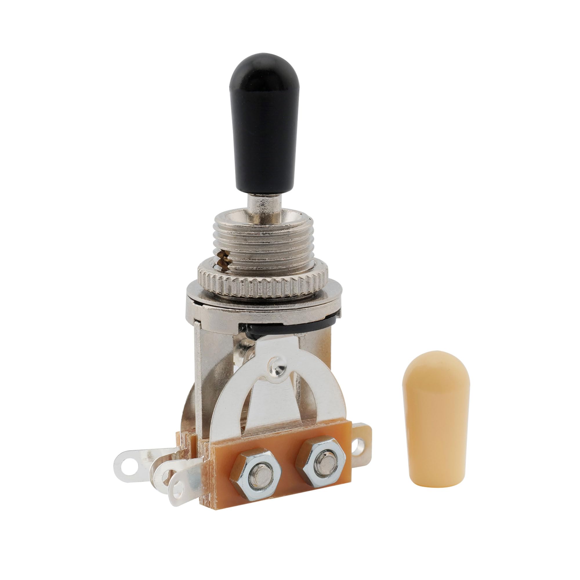 

Musiclily 3-Way Metric Toggle Switch, Short Vertical Type, for Les Paul LP Electric Guitars, Black Knob