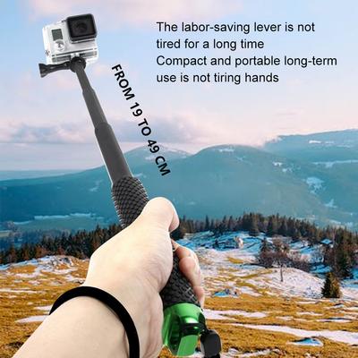 49cm Handheld Selfie Stick Telescoping Pole for Gopro Hero 13 12 11 10 9 8 5 for Insta360 for DJI OSMO Action Camera