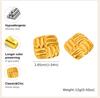 Large Statement Chunky Stud Earrings for Women, Gold Plated Striped Rectangle Geometric Square Earrings Patry Jewelry