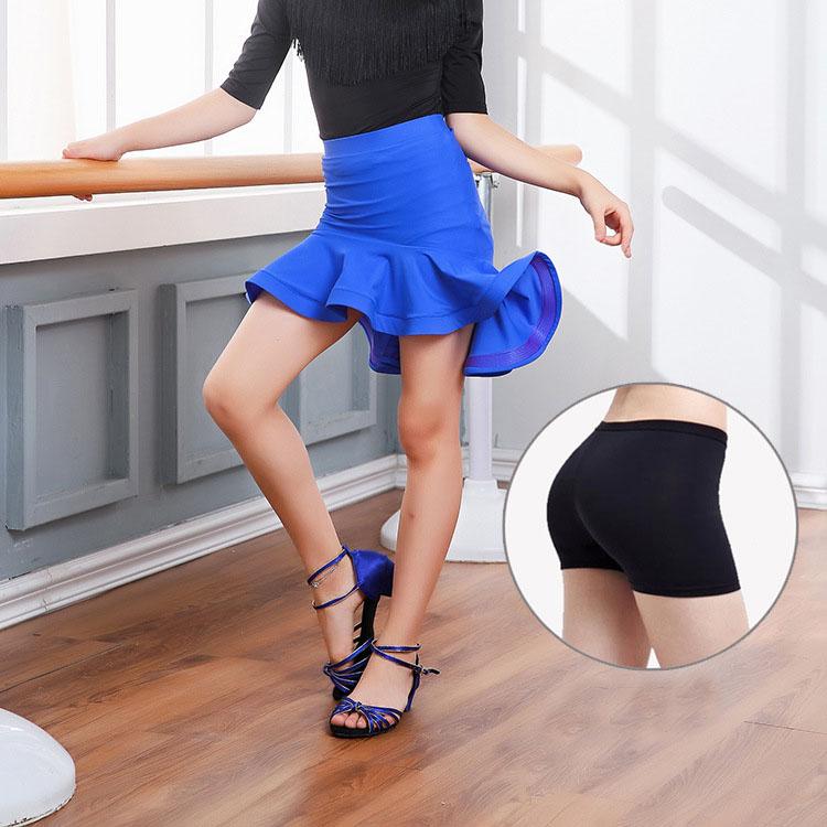 

Child Girls Latin Skirts Ballroom Salsa Cha Cha Competition Costume Adults Kids Practise Dancing Clothing Wear With Underpants 120