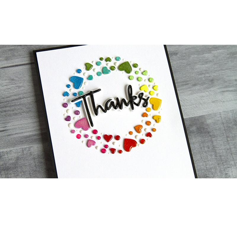 Heart Sprinkle Wreath Metal Cutting Dies  for DIY Scrapbooking Photo Album Embossing Paper Card Die