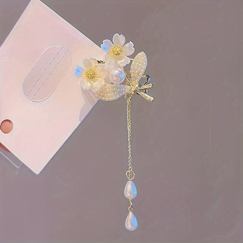 Elegant Hair Claws Pearl Flowers Hairpin Fashion Hair Clips  Hair Accessories
