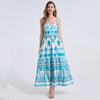 Ärmelloses Träger Plus Size Sexy Floral Neu im Sortiment Kleider für Damen Lässig Maxi Lang Sommerkleid