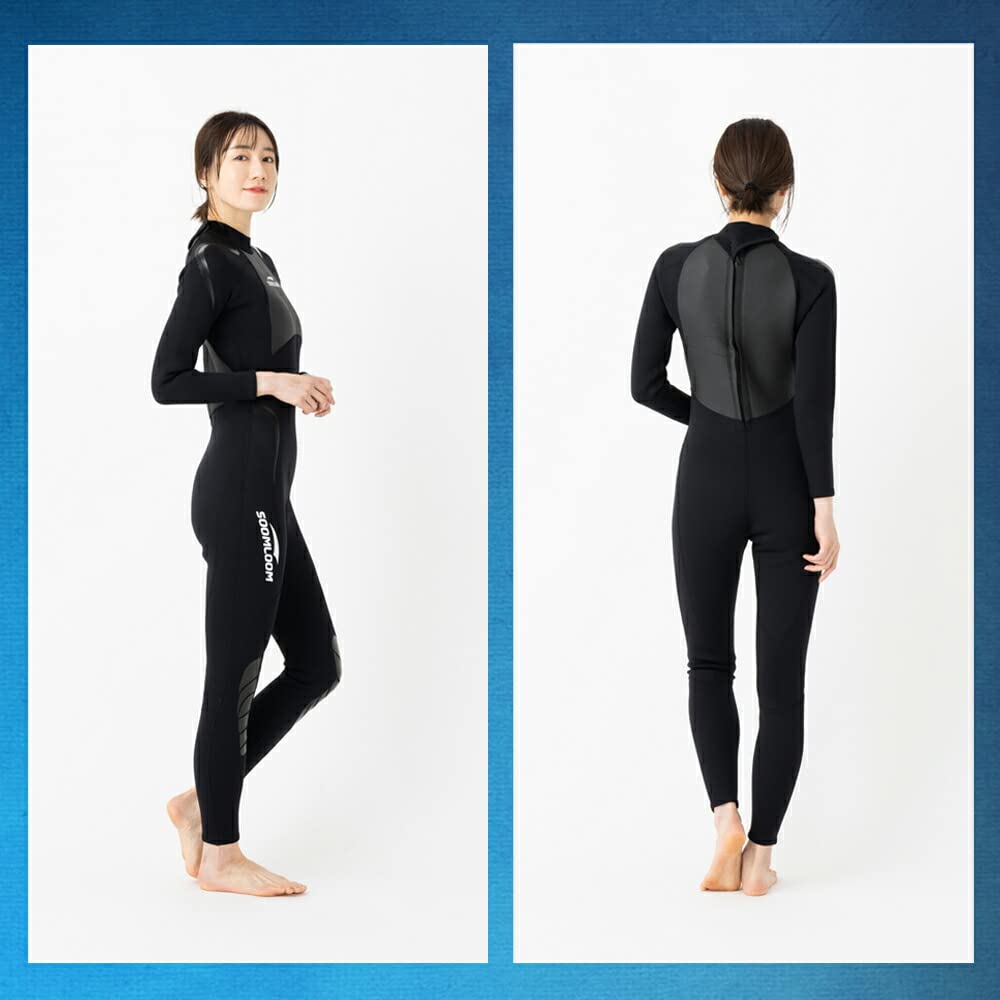 Soomloom Wetsuit Thickness 3mm Back Zip Neoprene UV Protection XXL Men's Women's Men's [Item]