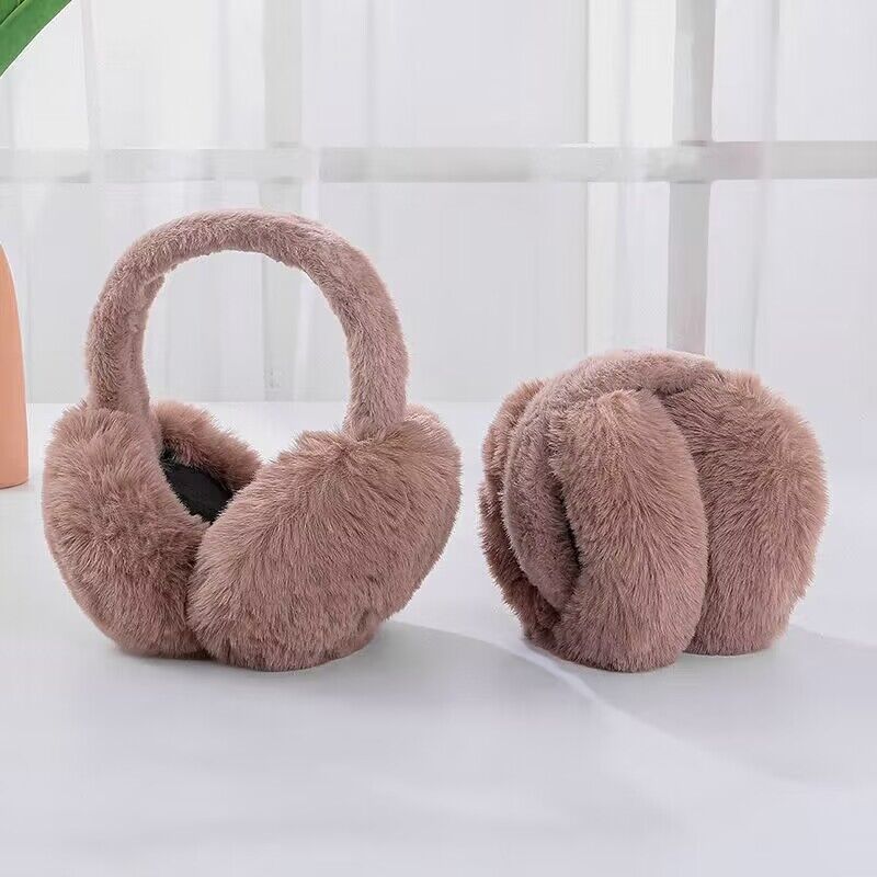 Foldable earmuffs to keep warm in winter, men's and women's ear muffs, ear bags, cute students imitation rabbit fur thickened plush