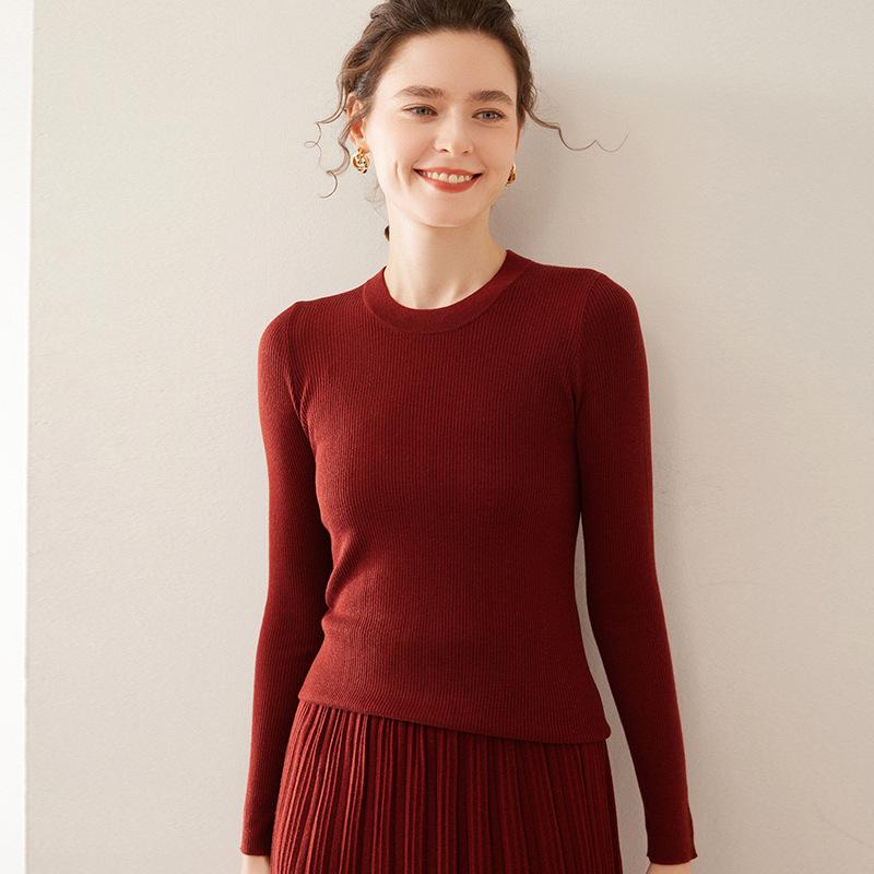 Women's Slim Fit 18-Gauge Cashmere Knit Base Layer Top