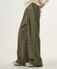 UNKNOWN PLANET Check Elastic Waist Pants Khaki