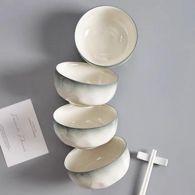 Luxury Ceramic Soup & Noodle Bowl - Thick, High-End Design with Underglaze Color