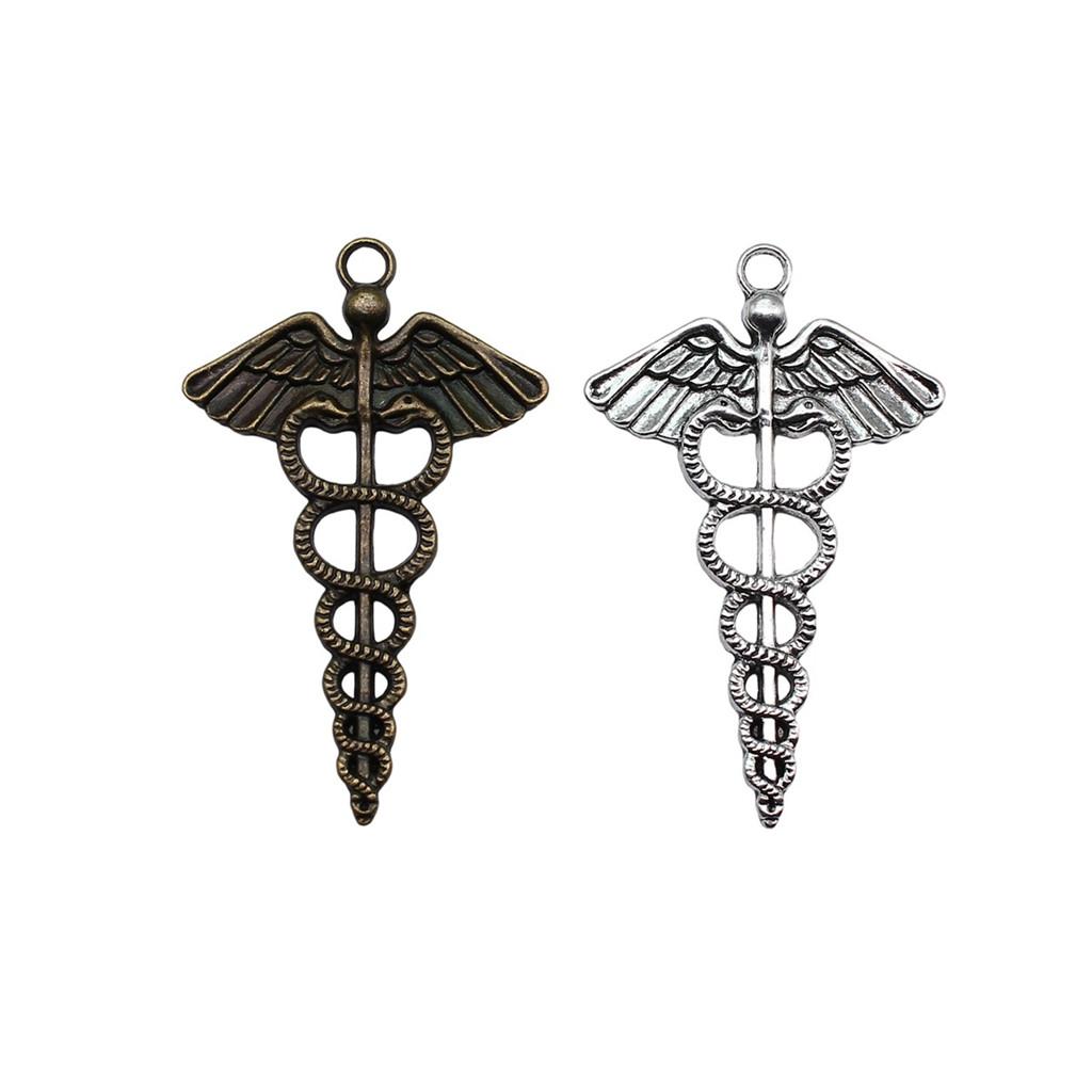 Cobra Snake Charms Antique Bronze Silver Pendants For DIY Bracelet Necklace Jewelry