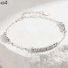 EFFIE QUEEN Elegantes 925 Sterling Silber Charm-Kugel Perlenkettenarmband 3mm Perlen Verlobungsparty Schmuck Zubehör APB11