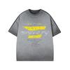 Oversize American High Street Crew Neck T-shirt Short Sleeve Washed and Old 2025 Summer Men's and Women's Ins Half Sleeve Street Style