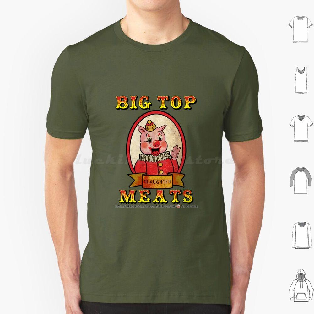 Big Top Meats T Shirt Cotton Men Women DIY Print Halloween Haunted House Halloween Hollow Big Top