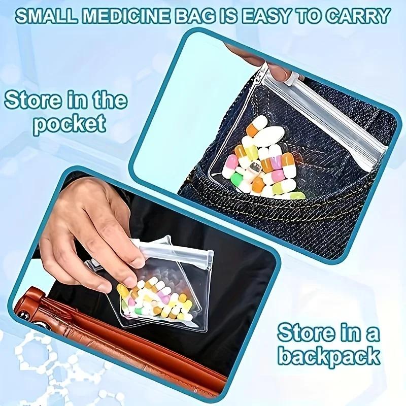 20PCS Mini Transparent Storage Bags Lightweight Dust-proof Travel Self-sealing Storage Bags Bags Jewelry Gift Storage Bag