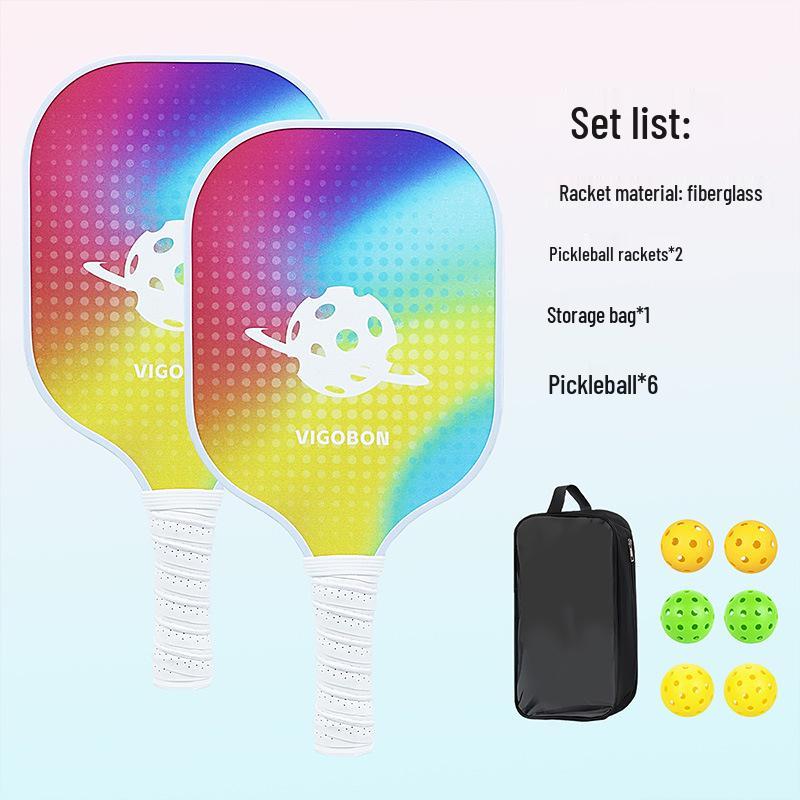 Pickleball Paddle Set with Fiberglass & Carbon Fiber Honeycomb Core