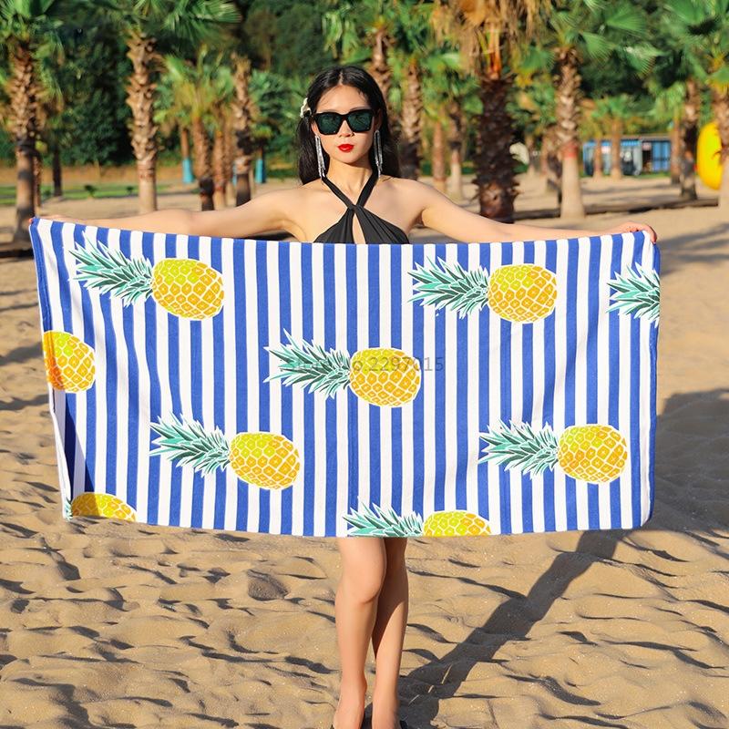 Personalisierte Hausschuhe Sommer Damen Badetuch Strandwickel Schwimmtuch Erwachsene Kinder Jungen Mädchen Mikrofaser Duschtücher