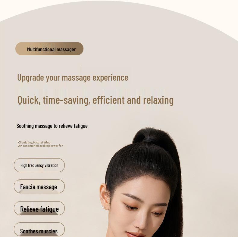 U-Shaped Dual-Head Multifunctional Muscle Relaxation Massager - Portable Vibration Cervical Massager