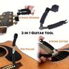 3-in-1 Guitar Tool: String Winder, Cutter & Pin Puller – Compact ABS Maintenance Accessory for Guitarists, Black