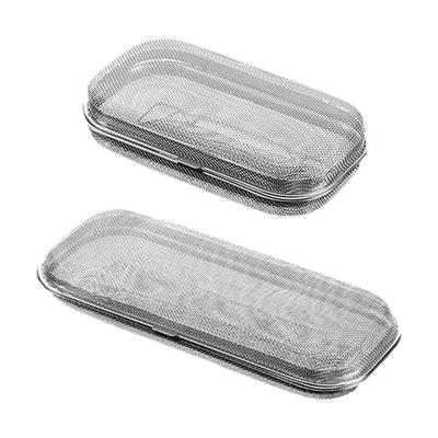 Stainless Steel Mesh Tableware Storage Box Empty Box Outdoor Portable Storage For Chopsticks Spoon Box Children's Kitchen Parts