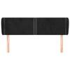 Tête de lit - Maison Exclusive - Velours noir - 147 x 23 x 78/88 cm - Oreilles rembourrées