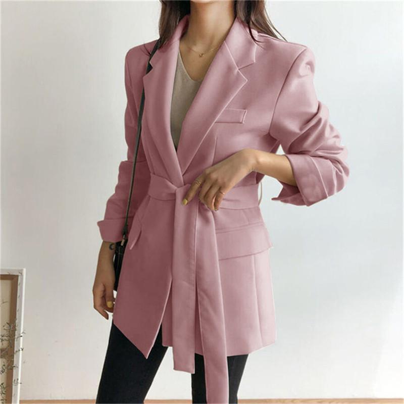 

Women s Mid-Length Black Blazer - Spring & Autumn 2025, New Korean & British Style XXL розовый