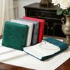 Double Opening Necklace Box Elegant Pearl Necklace Organizer Heart Shaped Jewelry Case Soft Portable Storage Bag For Wedding