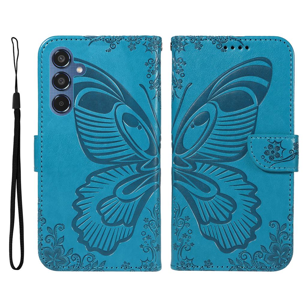 Für Samsung Galaxy M35 5G Hülle Schmetterlingsdesign Klappbare Leder Handyhülle