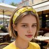 Hairband  Flower Printed Knotted Cloth Head Band Fashion Wide Hairbands Non Slip Hair Accessories for Women and Girls