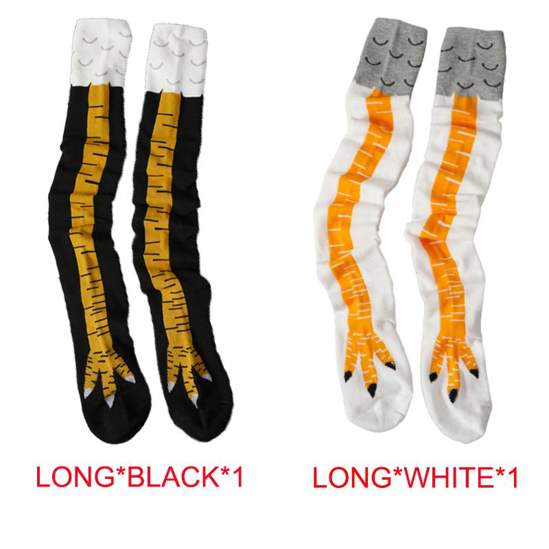 

2 пари шкарпеток з курячими лапками Домашні Смішні Фітнес Шкарпетки вище коліна Чорно-білі Різдвяні подарунки 2PAIRS