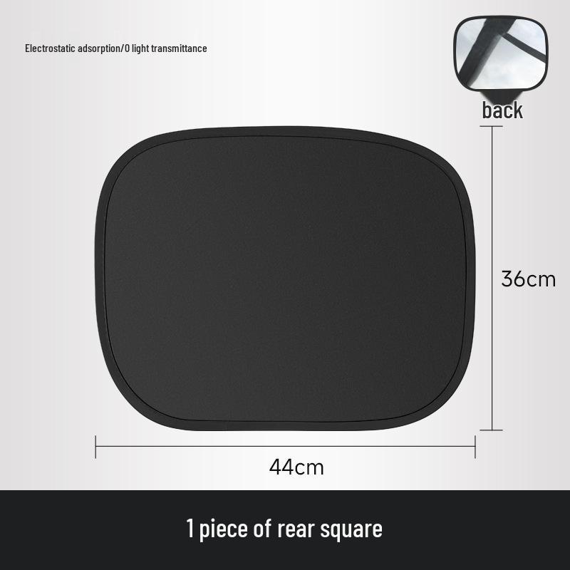 

Premium Car Window Heat Insulation Sunshade - Black Rubber, Electrostatic Adhesion, Sun Protection & Privacy Curtain.