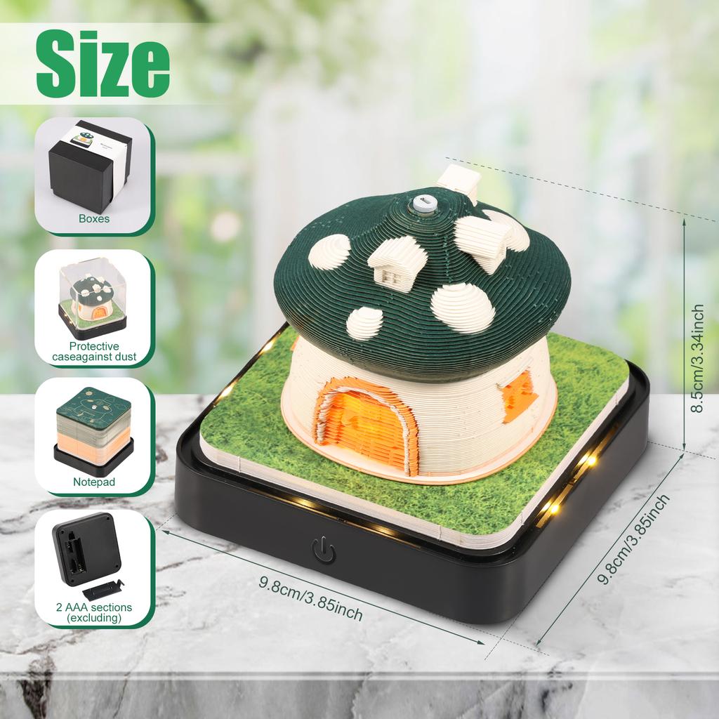 3D Schreibtischkalender Haftnotizen Abreißblock Bastelartikel Souvenirs Papier Schnitzereien Notizblock Neujahrsgeschenke Büro Dekoration